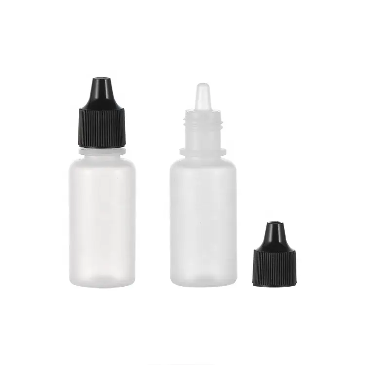 Embalaje cosmético logotipo personalizado 7G 15G botella cuentagotas exprimible de plástico para pegamento acrílico para decoración de uñas Paquete de pegamento para esmalte de uñas