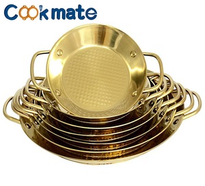 Alta calidad 21cm 35cm utensilios de cocina de acero inoxidable de nido de abeja tamaño plato redondo <span class=keywords><strong>paella</strong></span> - Product Image 1