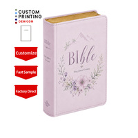 Service d'impression personnalisée sur couverture rigide en cuir PU, vente en gros, fournisseur direct d'usine OEM, cadeau d'église, livre biblique