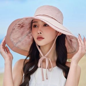 หมวกชาวประมงสองด้าน ป้องกันรังสียูวีขนาดใหญ่พิเศษ สำหรับการเดินทาง หมวกทรงบักเก็ตปีกกว้างพิมพ์ลาย กลับด้านได้ - Product Image 3