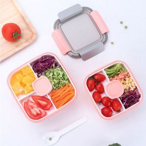 Food Storage <b>Container</b> Compartmental Picnic Fresh-Keeping Box Portable Bento Box Multi-Layer with Lid Can Be <b>Refrigerated</b> Food - Product Image 2