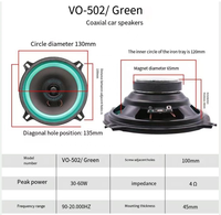 Haut-parleur coaxial de voiture 4, 5 et 6,5 pouces à simple dôme en papier pour modification audio automobile, modèles 402, 502, 602 - Vente en gros