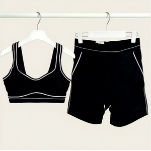 Wholesale European and American summer two-piece yoga suits, Pilates running sets, Pilates fitness sets