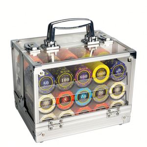 Lot de jetons de casino professionnels de luxe en argile 14g 40mm*3mm pour Texas Hold'em, 200/300/500/600/1000 pièces, fabriqués en Chine - Product Image 4