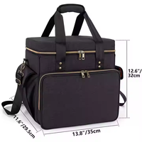 Bolso cruzado grande de nailon para llevar discos, organizador de álbumes, soporte para hombro, caja de discos de viaje, bolsa de almacenamiento de CD impermeable pequeña para DJ