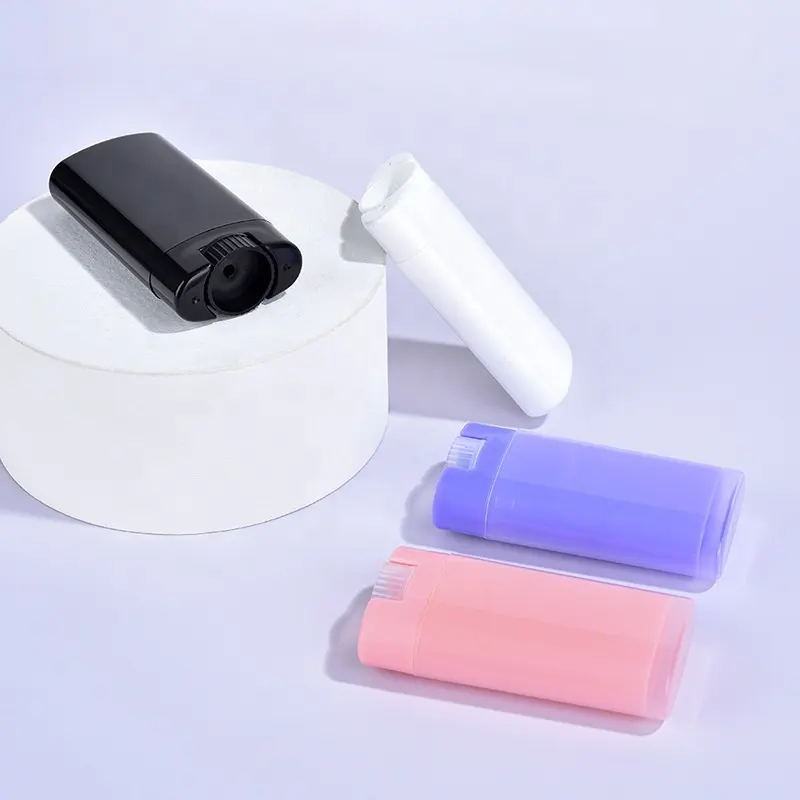 Овальный дезодорант, пластиковая трубка, двойной тип, Солнцезащитная палочка, пластиковая упаковка, сплющенный твердый очищающий карандаш для лица, тюбики для бальзама для губ