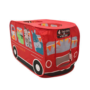 Tente de jeu pop-up rouge pour enfants, voiture de zoo, pour intérieur et extérieur, maisonnette pour bébé - Grande Vente - Product Image 5