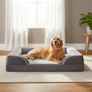 Waterproof Orthopedic <strong>Dog</strong> <strong>Bed</strong> Supportive Egg Crate Foam With High-End Invisible Zipper Protective Bottom Washable Cover Pet <strong>Bed</strong> - Product Image 1