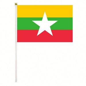 Drapeau de la Mongolie à agiter à la main, personnalisé, de haute qualité, durable, à séchage rapide, écologique, en polyester, pour événements ou festivals - Product Image 6