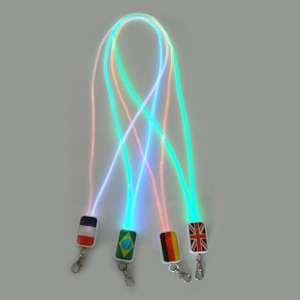 Custom Fashion LED Light-Up Nylon Lanyard with Colorful Options Metal Hook Custom Size for Promotional Gifts