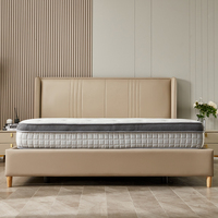7-Zonen Weiche Plüsch Orthopädische Camping-Matratze Mittelfest Taschenfederkern-Hybrid-Matratze mit Gel-Memory-Foam-Oberfläche