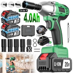 20V 430nm High Torque Cordless Impact Wrench Car Support Industrial <b>Battery</b> EU Local Warehouse Drop Shipping Available CW-20B-2 - Product Image 1