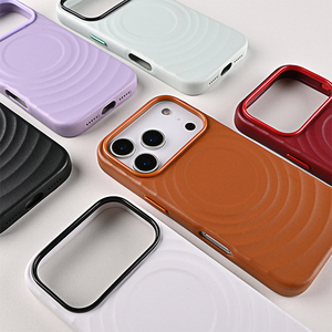 Custodia per telefono a goccia d'acqua in PU+Pelle con bordo ondulato, in silicone a copertura totale, magnetica per <span class=keywords><strong>iPhone</strong></span> 17 <span class=keywords><strong>Pro</strong></span> Max, <span class=keywords><strong>iPhone</strong></span> 16, 15, <span class=keywords><strong>14</strong></span>, 13 - Product Image 4