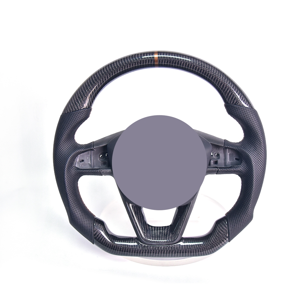 Carbon fiber+perforated leather+horn cover