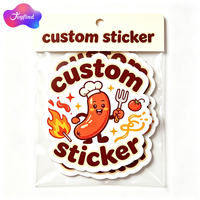 Autocollants personnalisés avec logo de marque, vinyle découpé, durables, imperméables, brillants, ensemble d'autocollants résistants à l'huile, étiquettes d'emballage pour aliments