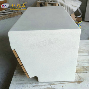 New Magic Stone Concrete <b>Bench</b> Irregular Shape With Bamboo Outdoor Landscape Engineering - Product Image 1