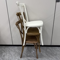 Chaise à dossier croisé en résine PP démontable, résistante aux intempéries, empilable, pour intérieur/extérieur, usage commercial, hôtel, restaurant, école, villa
