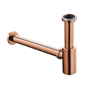 Tubo di <span class=keywords><strong>Scarico</strong></span> in Ottone Anticorrosione per Lavabo e Lavello da Bagno, Certificato UE, Garanzia di 5 Anni per Casa e Hotel - Product Image 5