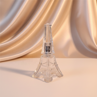Vente directe d'usine, flacon de parfum de 50 ml avec bouchon à vis, flacon de recharge en verre transparent en forme de tour Eiffel, vaporisateur de liquide cosmétique