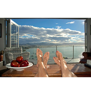 ขายประตูบานเลื่อนกระจกมือสอง โครงอะลูมิเนียม กระจกภายนอก บานพับแบบพับได้ - Product Image 2