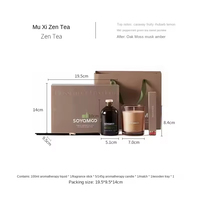 Coffret cadeau classique AIKUN avec logo personnalisé, ensemble de parfums de luxe, diffuseur de roseaux en verre longue durée, sans BPA, cadeau de la Saint-Valentin