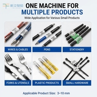 Machine d'étiquetage semi-automatique à pliage pour fils, câbles, cordons d'alimentation, câbles USB, couverts et bâtonnets de sucettes