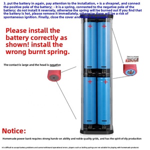 Tự làm 8-khe cắm 18650 pin Trường hợp với LED hiển thị điện trong suốt ngân hàng Vỏ sạc nhanh tính năng hàn-miễn phí thiết kế - Product Image 3