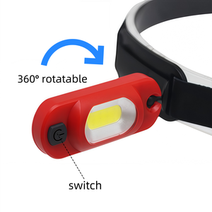 Lampe frontale COB fine avec module lumineux pivotant et bande réglable souple pour les tâches de proximité, la course à pied, le camping, la réparation - Product Image 5