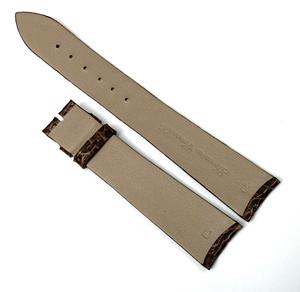 สายนาฬิกาหนังด้านข้างของ FM7391ทำจากหนังจระเข้แท้สีน้ำตาลวาว7391 20มม. - Product Image 3