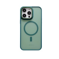 Coque de téléphone magnétique effet métal pour iPhone 16 15 Pro Max 13 14 13, finition mate, antichoc, agréable au toucher