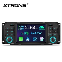XTRONS Écran IPS 5 pouces Octa Core 64 Go avec DSP EQ, plusieurs interfaces utilisateur, navigation Android, autoradio pour Chrysler / Jeep / Dodge