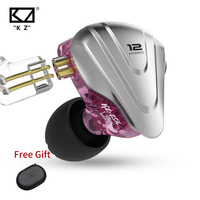 KZ ZSX 5BA + 1DD Earphone In-Ear Logam, Earbud HIFI Bass Monitor Headphone Headset Olahraga