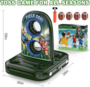 <b>Inflatable</b> Football Toss Target <b>Game</b> with Dual Goals for Pool & Outdoor Play - Product Image 4