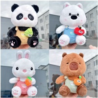 Peluche en coton PP de 8 pouces, animaux en peluche (Panda, Capybara, Ours, Lapin), peluche courte, prix de jeu d'arcade, cadeau