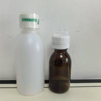 Bouteilles de sirop contre la toux en plastique PET brun de 473 ml, vides, avec bouchon blanc, sceau en aluminium, étiquette Quagen