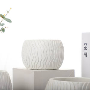 Simplism stile opaco <span class=keywords><strong>cemento</strong></span> <span class=keywords><strong>bianco</strong></span> da sposa decorativo orchidea vaso di fiori/giardino vasi da fiori <span class=keywords><strong>fioriere</strong></span> - Product Image 6