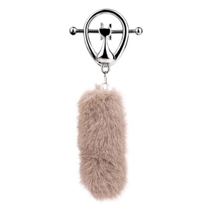 Wholesale Plush Pendant Metal Nipple <b>Clamp</b> Stainless Steel BDSM Nipple <b>Clips</b> Leather Belt Collar Sex Toy Couple Flirting Product - Product Image 4
