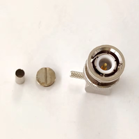 Câble d'antenne BNC RG316 50 Ohms, connecteur coaxial RF étanche pour CCTV, mâle, à angle droit, à sertir