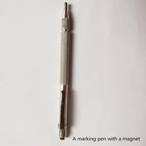 טבעי מתכת יהלום לחתוך חריטת חרט עט זכוכית מרקר עט עם מגנט