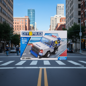 Vehículo todoterreno de la policía de la ciudad, juego de bloques de construcción de 107 piezas para niños de 6 años en adelante - Product Image 1