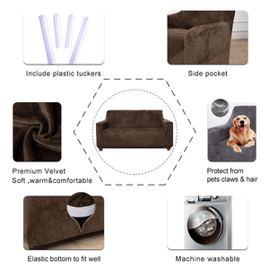 Nuevo estilo sofá funda Minky <span class=keywords><strong>tela</strong></span> elástico Loveseat <span class=keywords><strong>para</strong></span> el sofá - Product Image 4