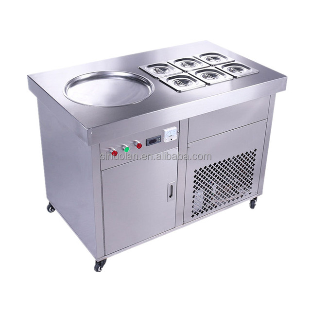 China Fried Ice Cream Machine Yogurt Making Device Low Price With 6 Tanks