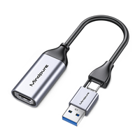 Kartu Pengambilan Audio Video Mindpure 4K Dual Type C USB 3.0 ke HDMI untuk Switch Xbox TV Live Streaming Broadcasting Rekam Game OBS