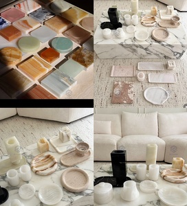 Bandeja de Mármol Natural Personalizada para Servir, Exhibición de Joyas, Plato para Frutas, Accesorios de Baño, Decoración del Hogar - Product Image 4