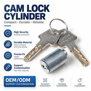 <span class=keywords><strong>Serrure</strong></span> de boîte à outils à cylindre CamLock en alliage de zinc chromé, anti-effraction, haute sécurité, ANSI Grade 2, à 2 clés, OEM/ODM - Product Image 3