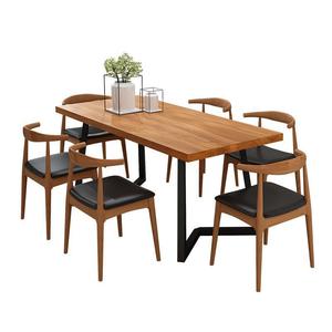 2025 Ventas calientes Mesa de comedor de roble macizo americano Diseño moderno para familias pequeñas Café y restaurante Uso de comedor - Product Image 3