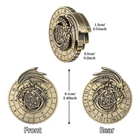 Dragon Around D20 High-speed Spinner Dice RPG Accessories Roulette Metal Dice for DND Gift