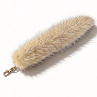 Fausse queue de renard en fausse fourrure, forme 3D, écologique, 25 cm, breloque de sac, accessoire de sac à dos, poupée de dessin animé, porte-clés de voiture, ornement, accessoire