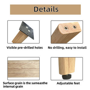 Легкие Угловые ножки для деревянного стола 26,5 дюймов - Product Image 3