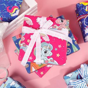 Titiweet Unicorn Wrapping <b>Paper</b> <b>Rolls</b> - Rainbow Unicorn Birthday Wrapping <b>Paper</b>, 43x300cm or 17" X 120" or 17 Inxh X 33feet - Product Image 4